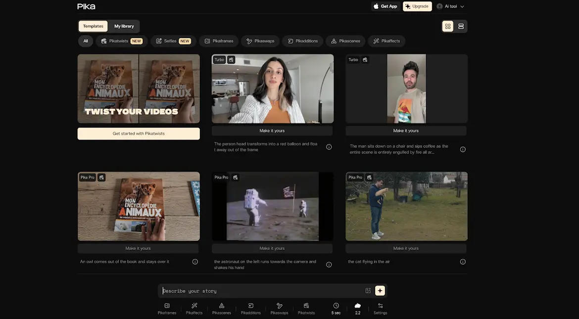 Pika AI Art Generation Example